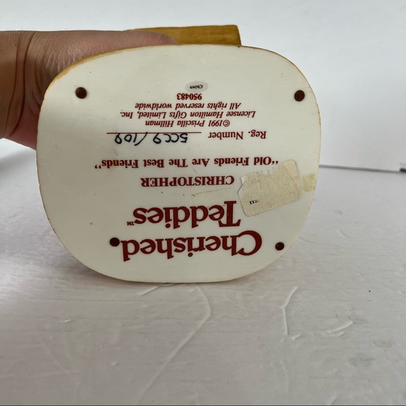 VTG Cherished Teddies Christopher Old Friends are the Best Friends Figure Nurser - Picture 5 of 5